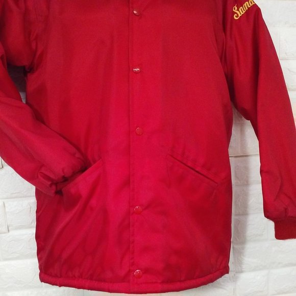 Vintage 70s West Wind Buccaneer Nylon Canvas Jacket -S Sherpa-lined Snaps Pocket - Picture 3 of 11